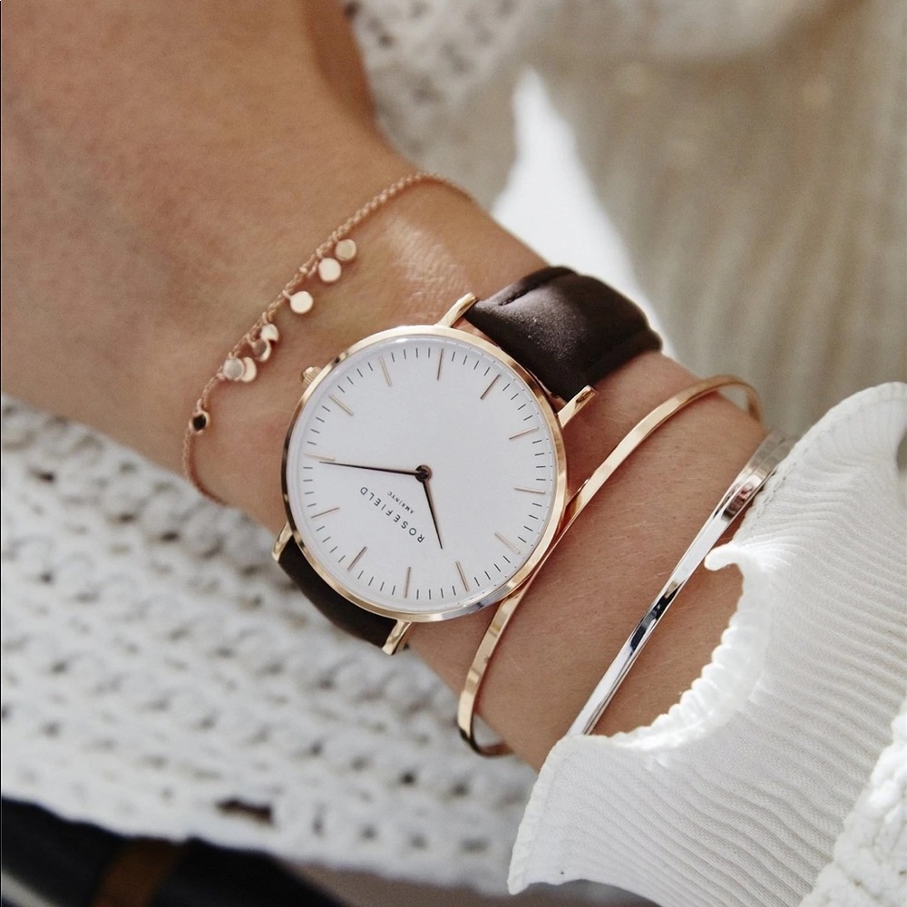 Rosefield watch black and gold bnib